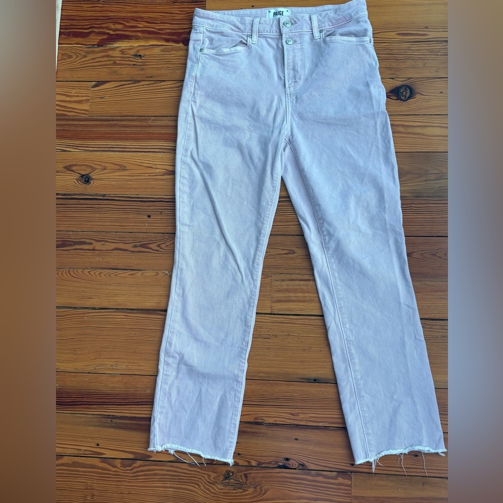 PAIGE Women's Straight Leg Jeans in White